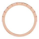 14K Rose 1/6 CTW Natural Diamond Anniversary Band